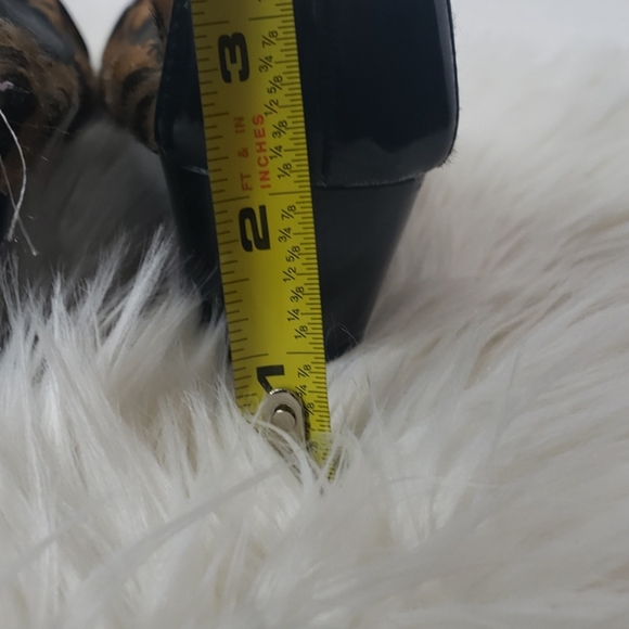 Leopard print faux fur wedge flats, new - Picture 8 of 8